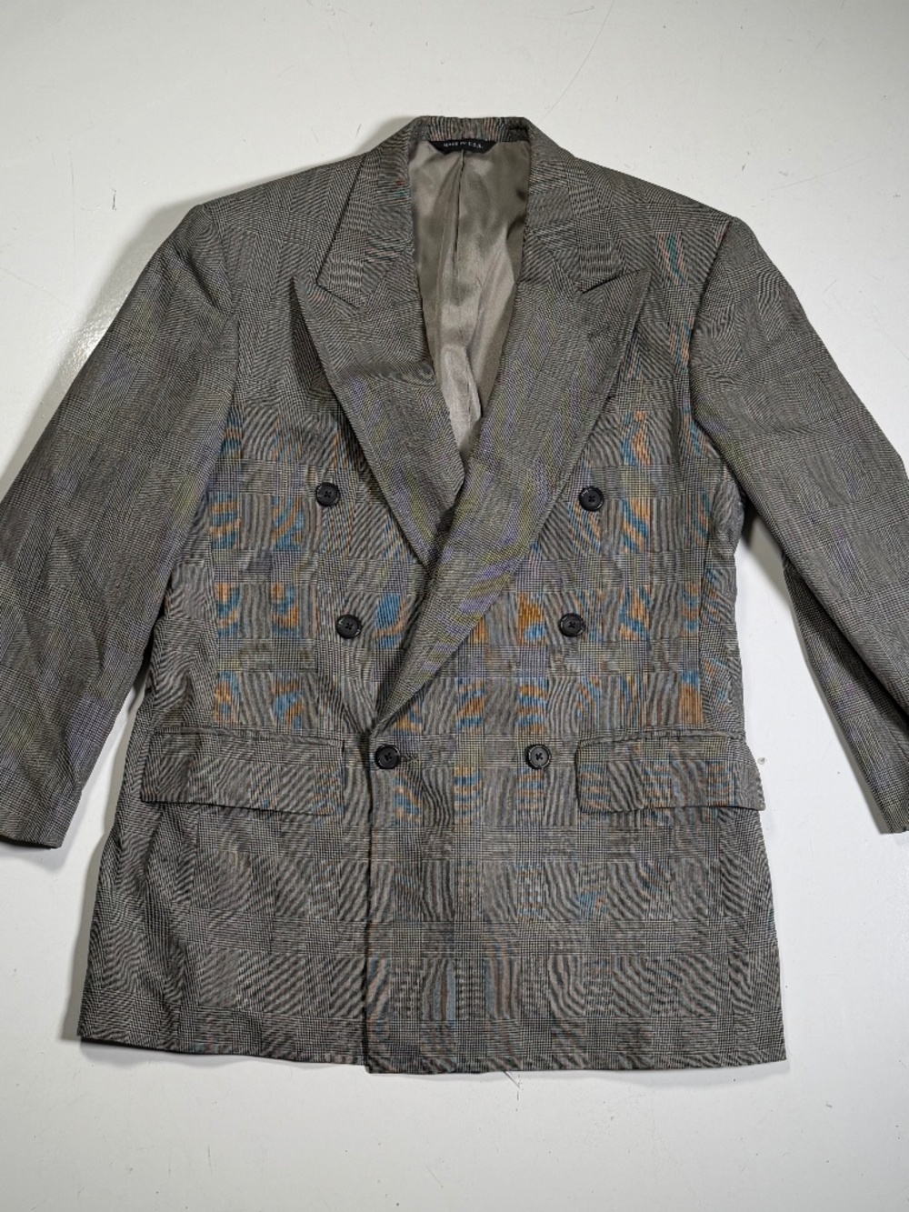 Vintage Ralph Lauren Polo University Club Made In USA Glen Plaid Sport Coat